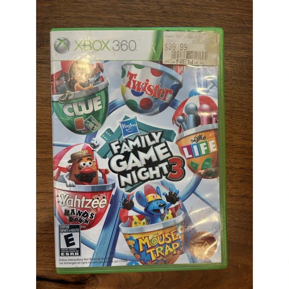 Hasbro Family Game Night 3 (Microsoft Xbox 360, 2010) Complete